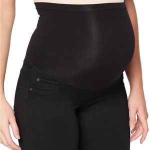 Luxe brand black skinny maternity jeans Sz 27